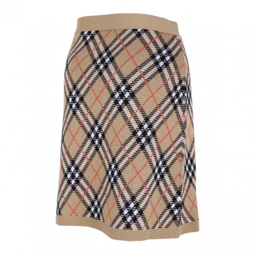 Embroidered Wool Blend Mini Skirt