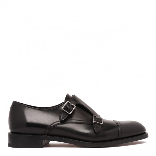 Black Tramezza Double Monkstrap Loafers