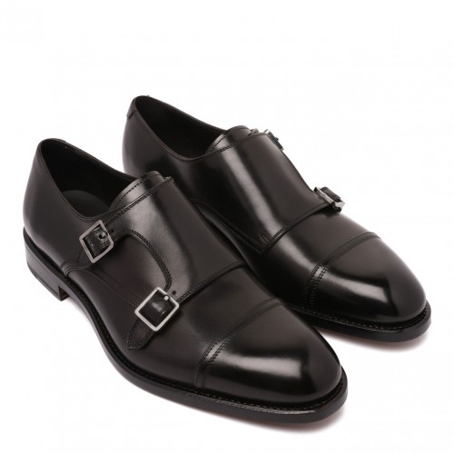 Black Tramezza Double Monkstrap Loafers 2