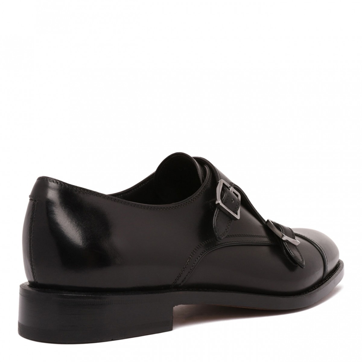 Black Tramezza Double Monkstrap Loafers
