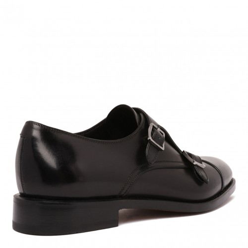 Black Tramezza Double Monkstrap Loafers