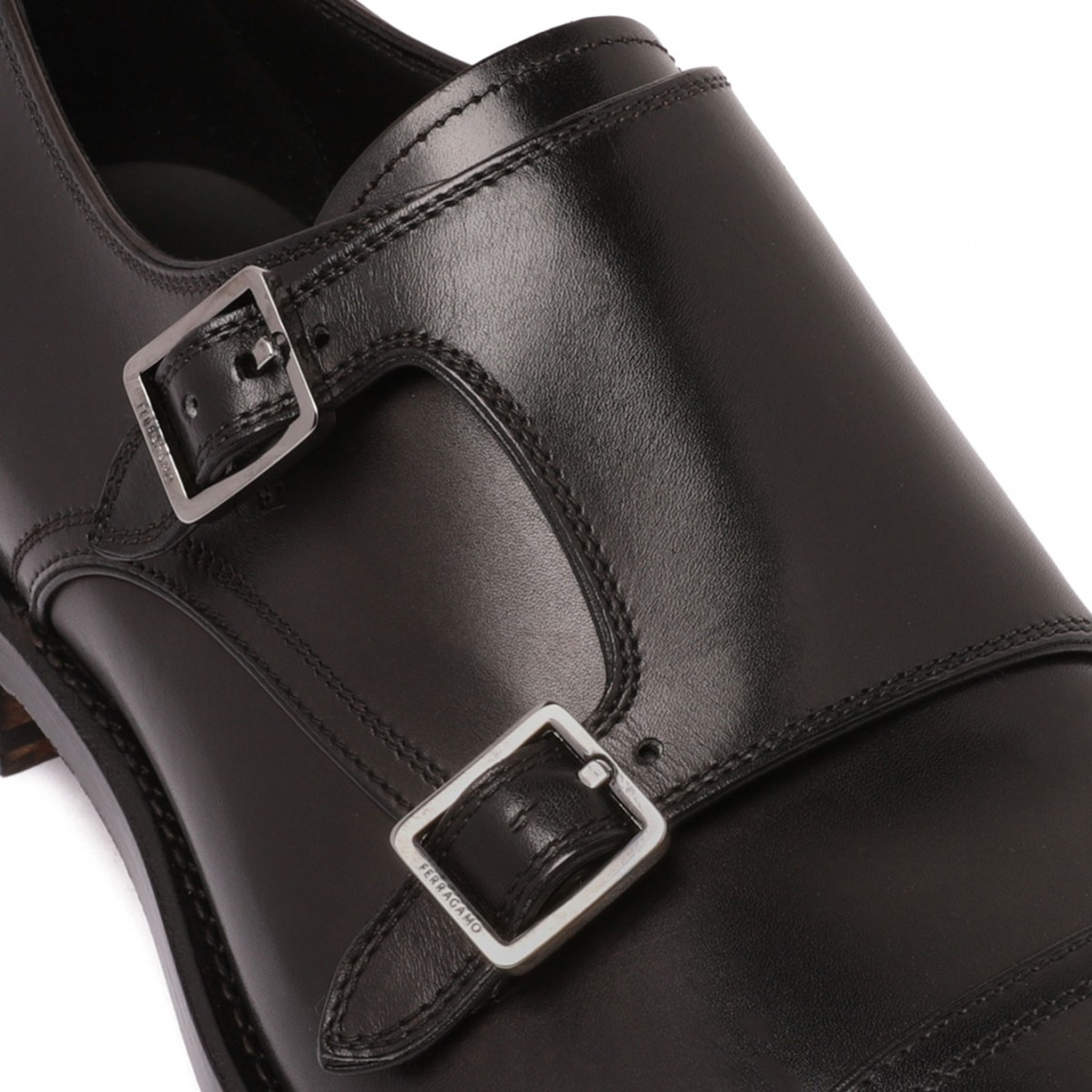 Black Tramezza Double Monkstrap Loafers
