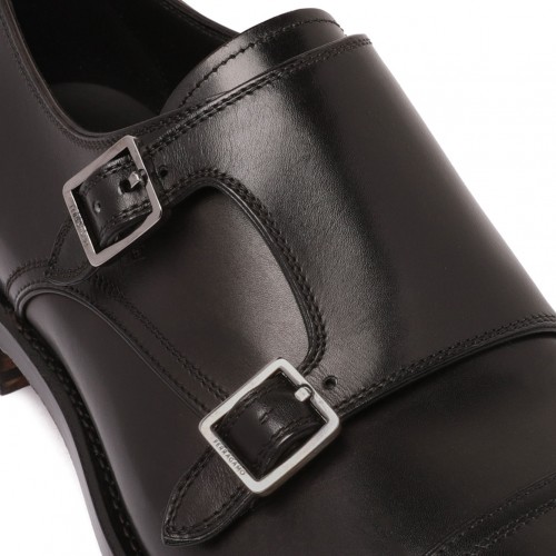 Black Tramezza Double Monkstrap Loafers