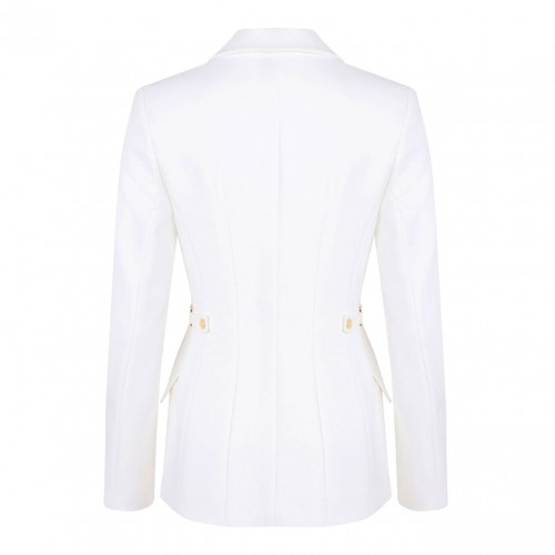 Ivory White Jacket With Jewel Details. 2