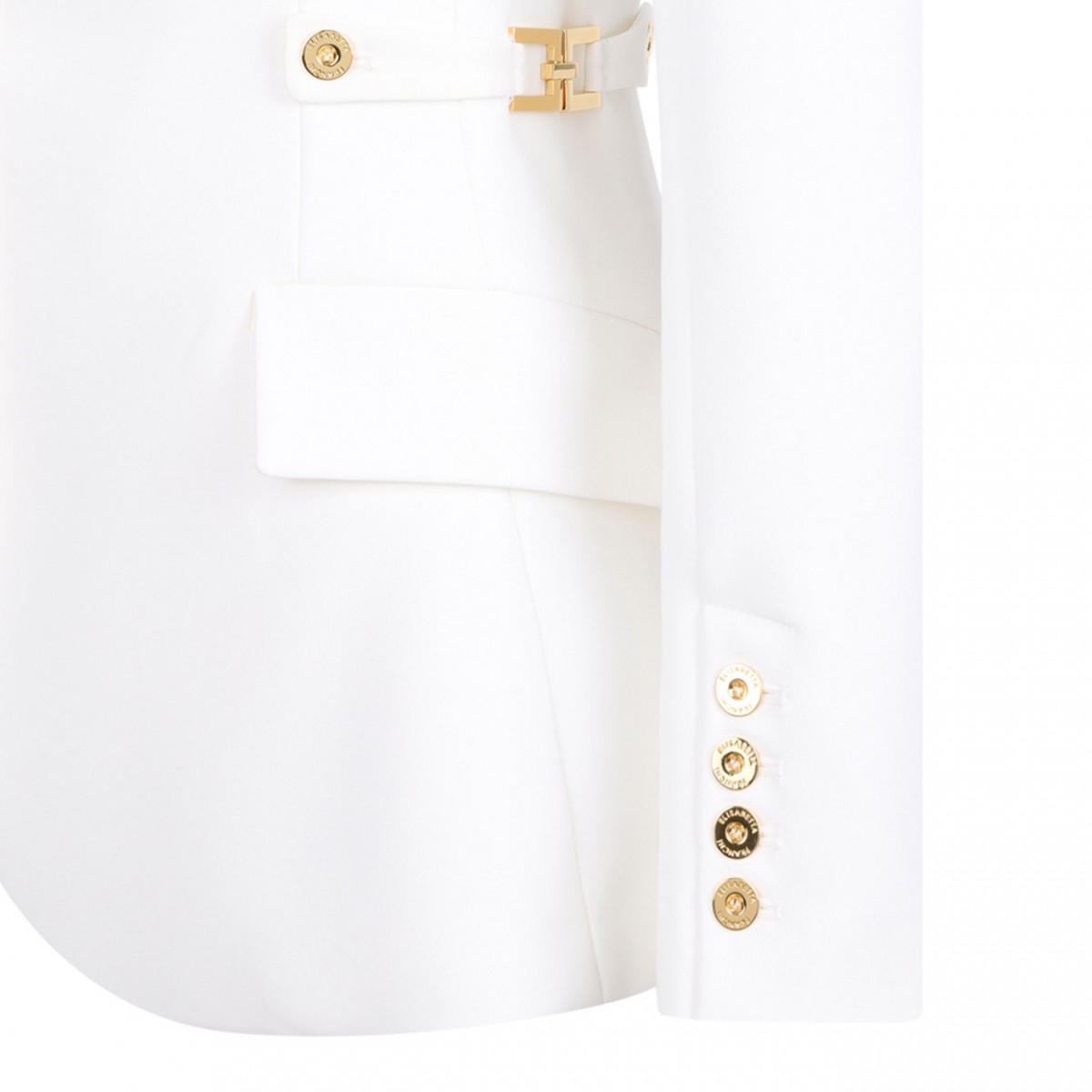 Ivory White Jacket With Jewel Details.