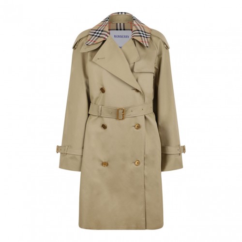 Hamper Mid-Length Check Collar Castleford Trench Coat