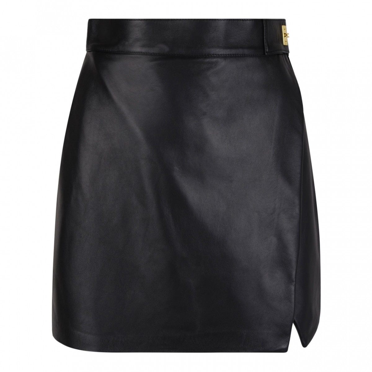 Black Short Nappa Leather Skirt