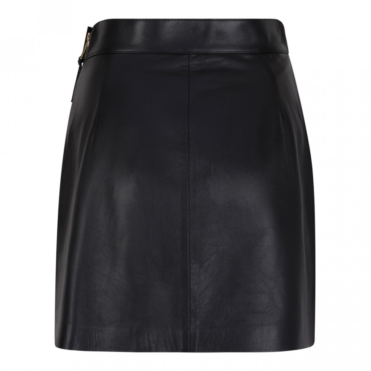 Black Short Nappa Leather Skirt