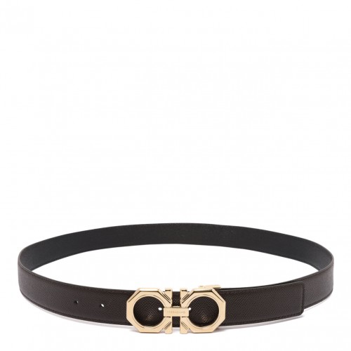 Brown Gancini Reversible And Adjustable Gancini Belt