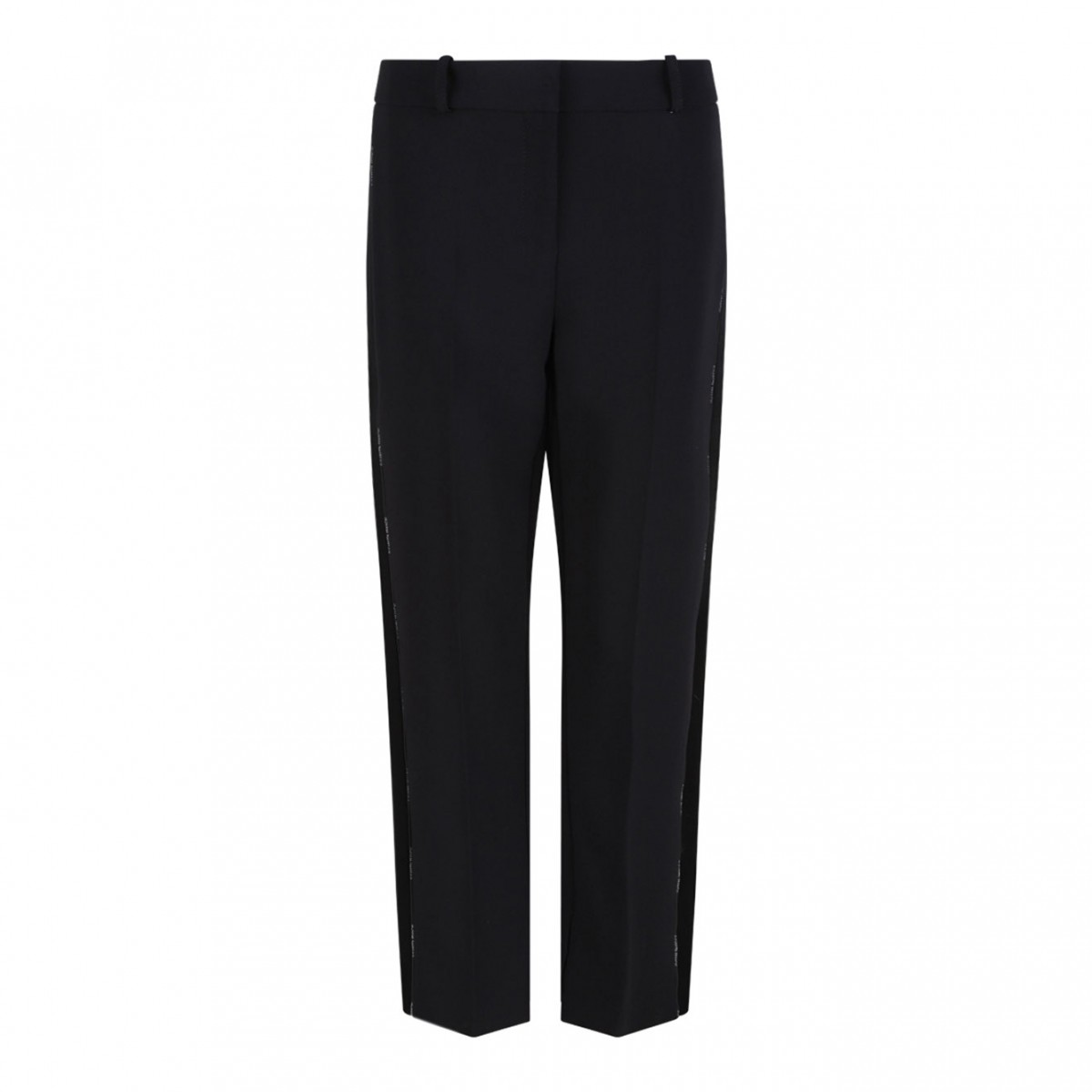 Black Trousers In Crepe Fabric