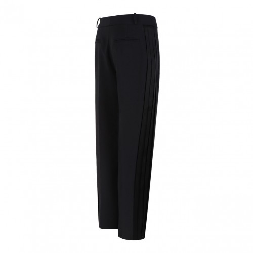 Black Trousers In Crepe Fabric