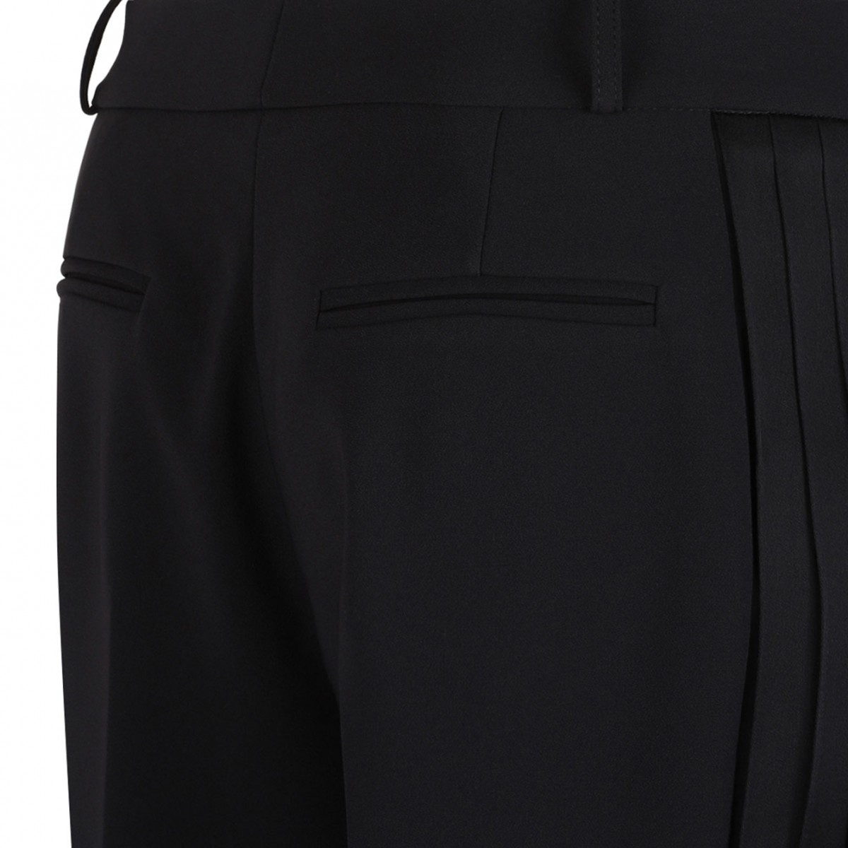 Black Trousers In Crepe Fabric