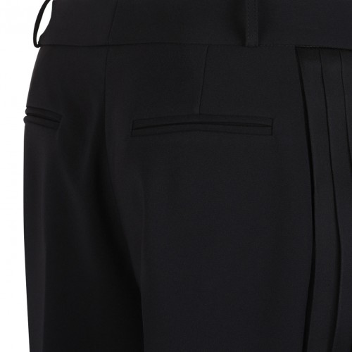 Black Trousers In Crepe Fabric