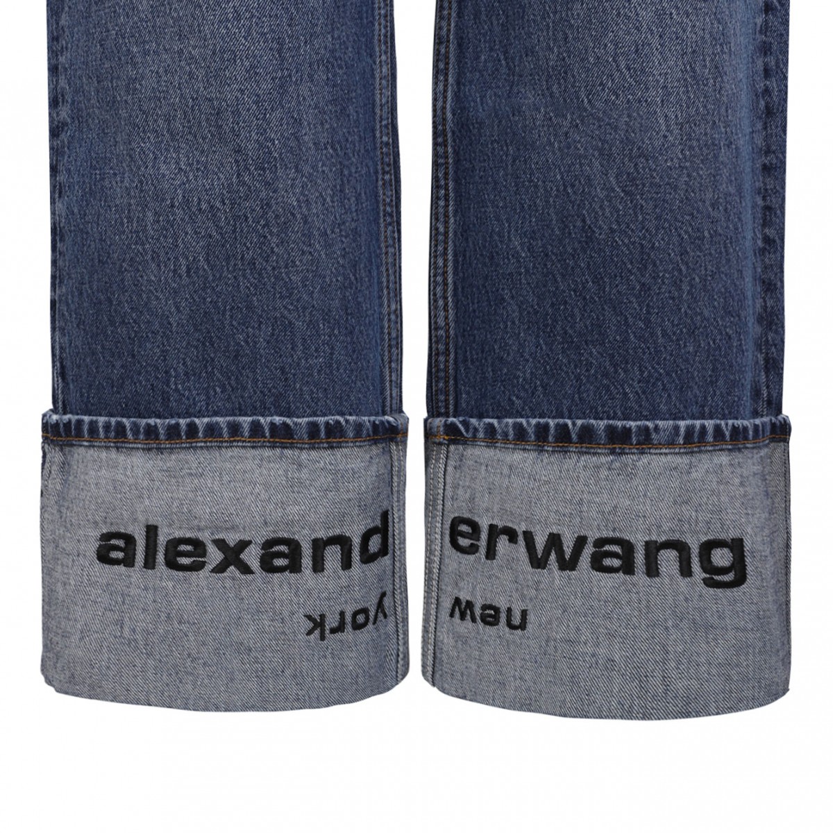 Indigo Blue Cuffed Logo-Detail