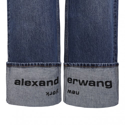 Indigo Blue Cuffed Logo-Detail