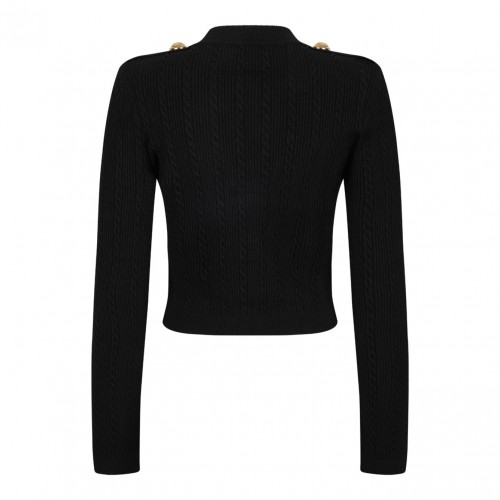 Black Twisted Knit Cardigan 2