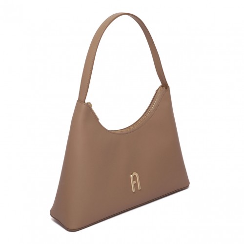 Greige Diamante Shoulder Bag