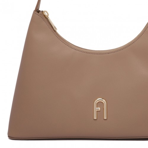 Greige Diamante Shoulder Bag