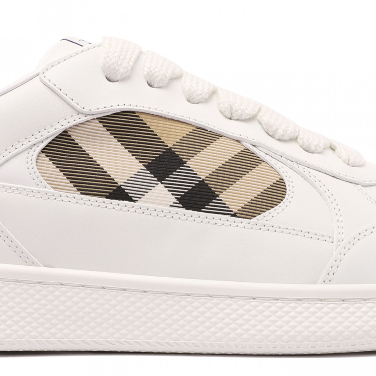 Leather and Check Terrace Sneakers?