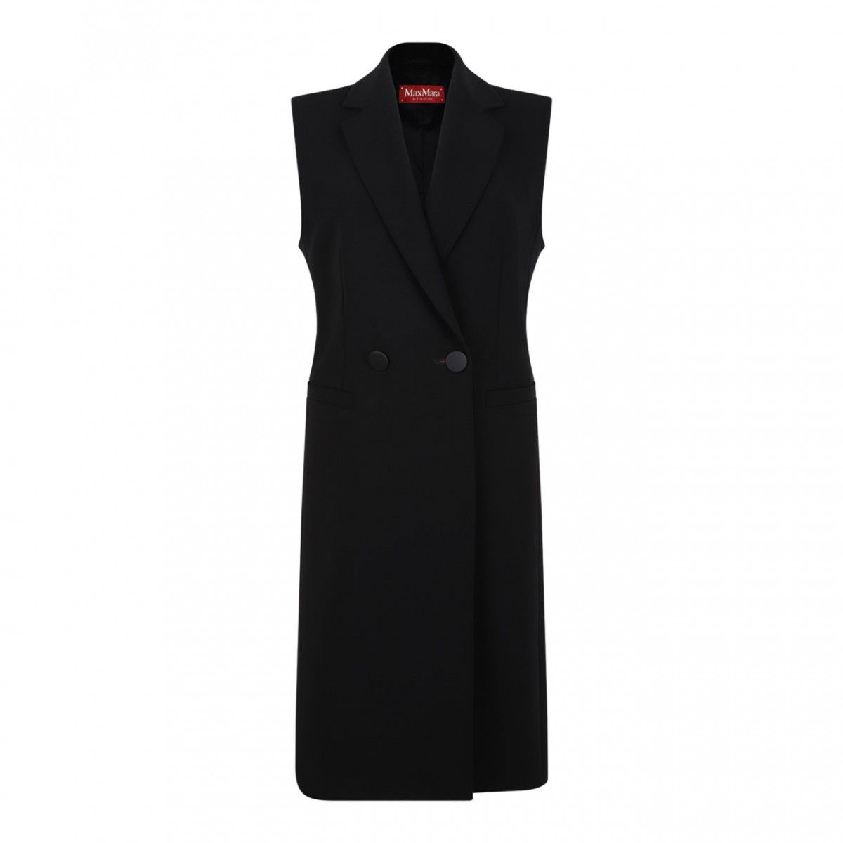 Black Double-Breasted Cady Jacket