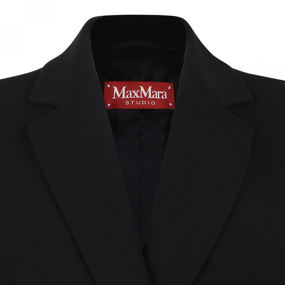 Black Double-Breasted Cady Jacket