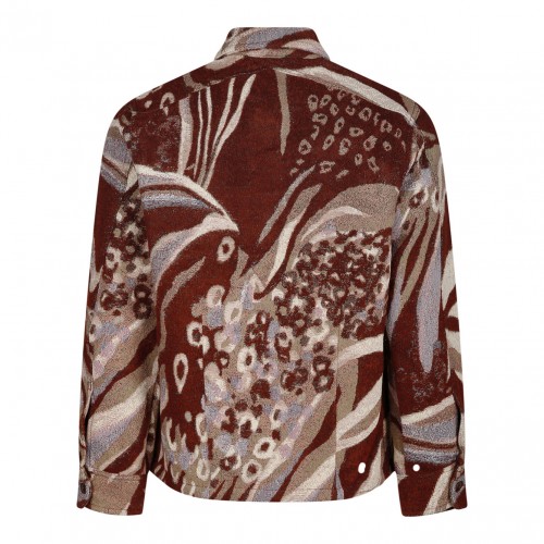 Brown and Multicolour Shirt Jacket 2