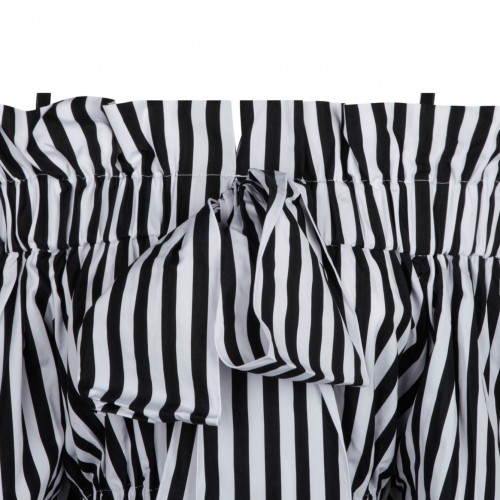 Black and White Striped Crop Top