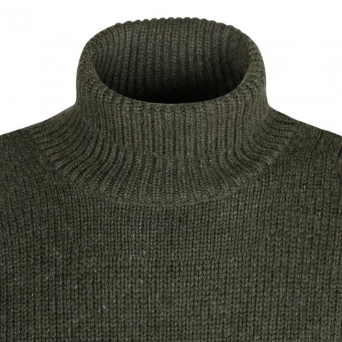 Military Green Cashmere Sweater
