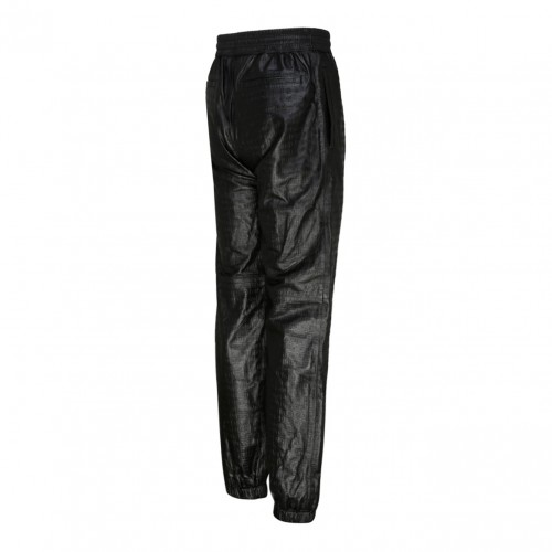 Black Nappa Leather Jogging Pants