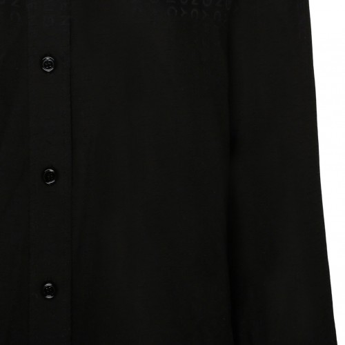 Black Silk Jacquard Shirt