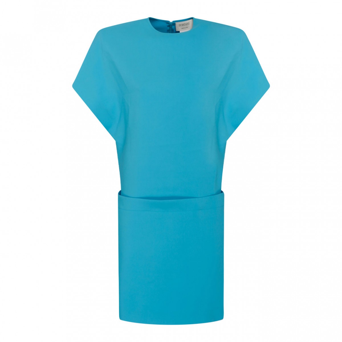 Turquoise Pesi Padded Shoulder Mini Dress