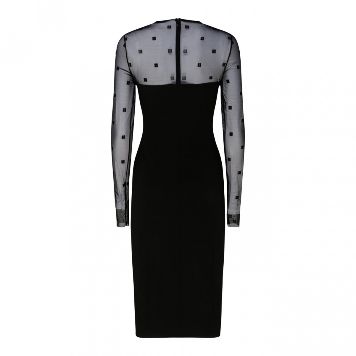 Black Long Sleeved Mid Dress