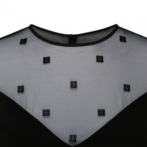 Black Long Sleeved Mid Dress