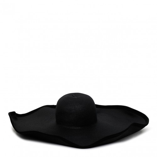 Black Textile Paper Hat