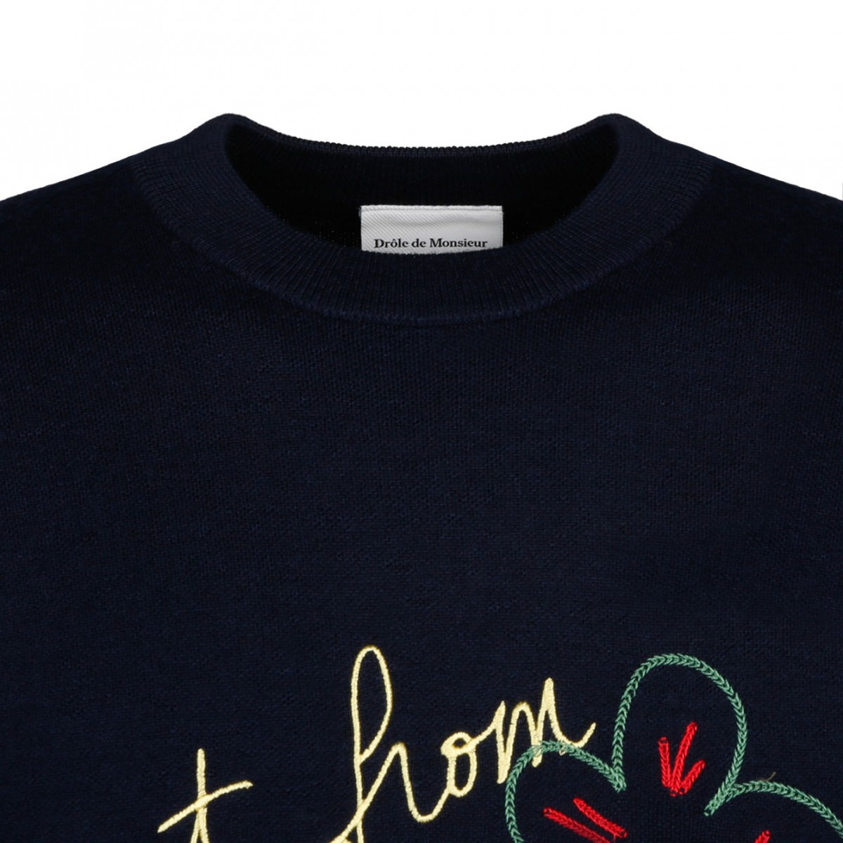 Navy Le Sweatshirt Slogan Esquisse