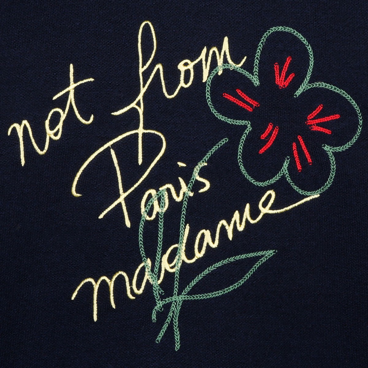 Navy Le Sweatshirt Slogan Esquisse