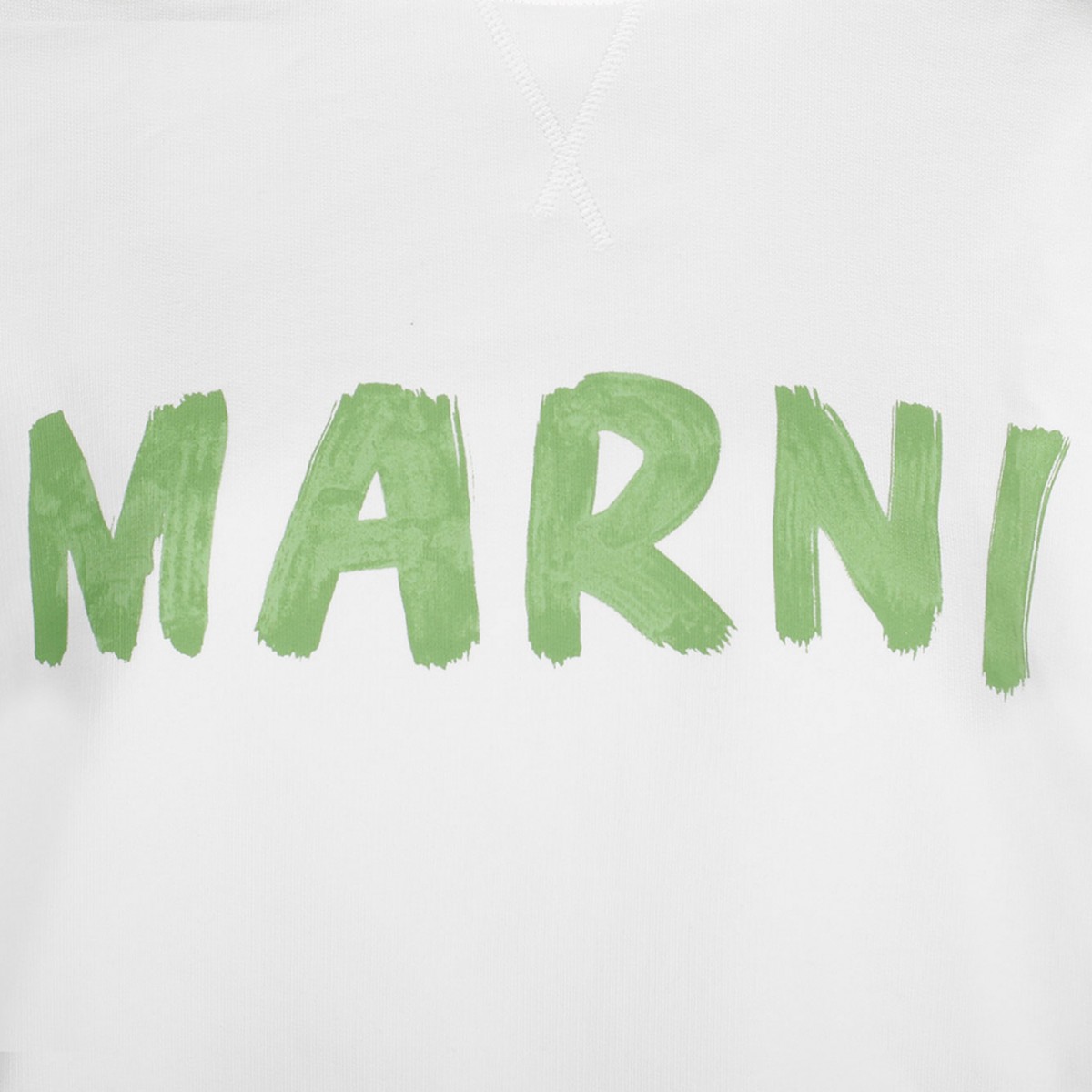 White and Light Green Cotton Hoodie