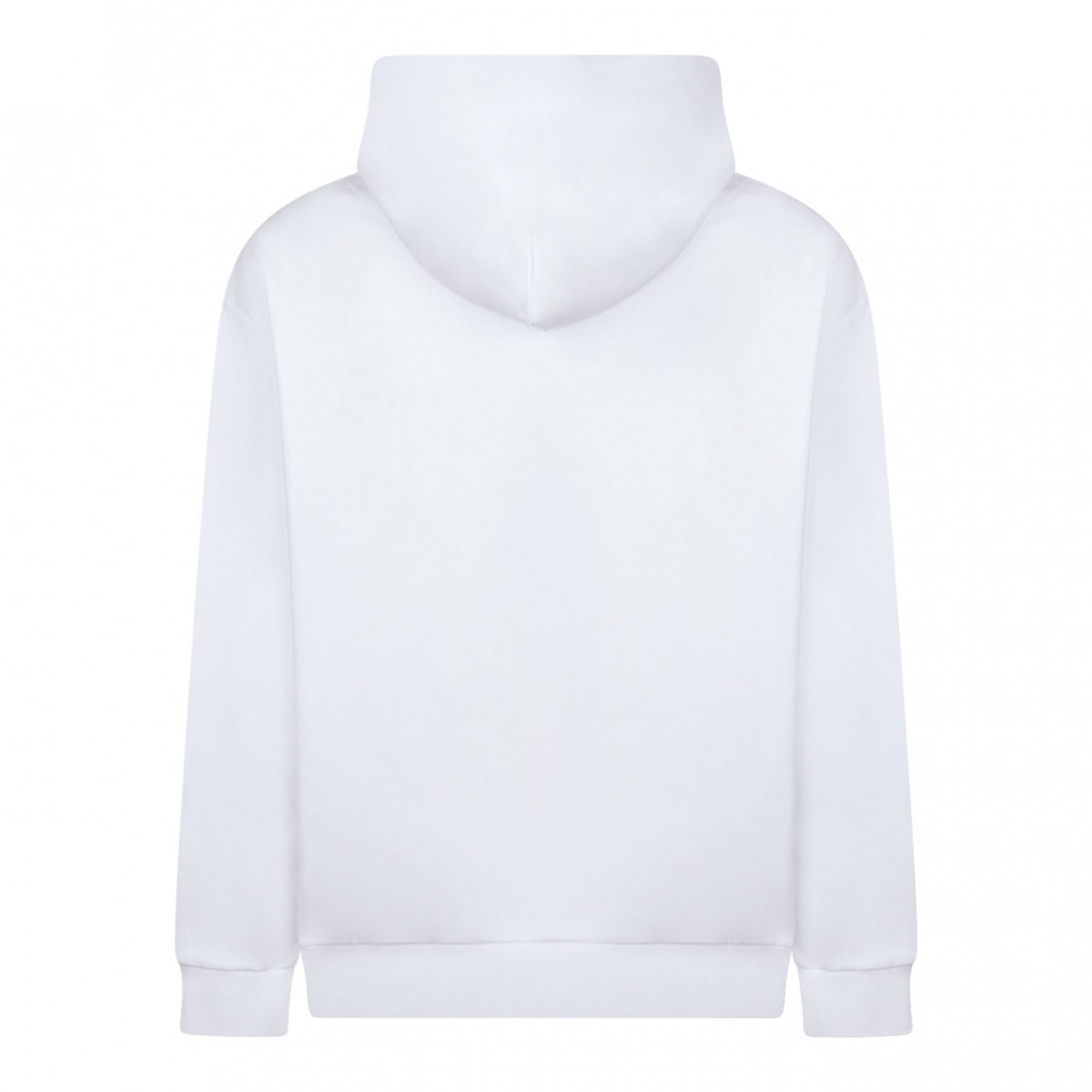 White Logo Embroidery Hoodie