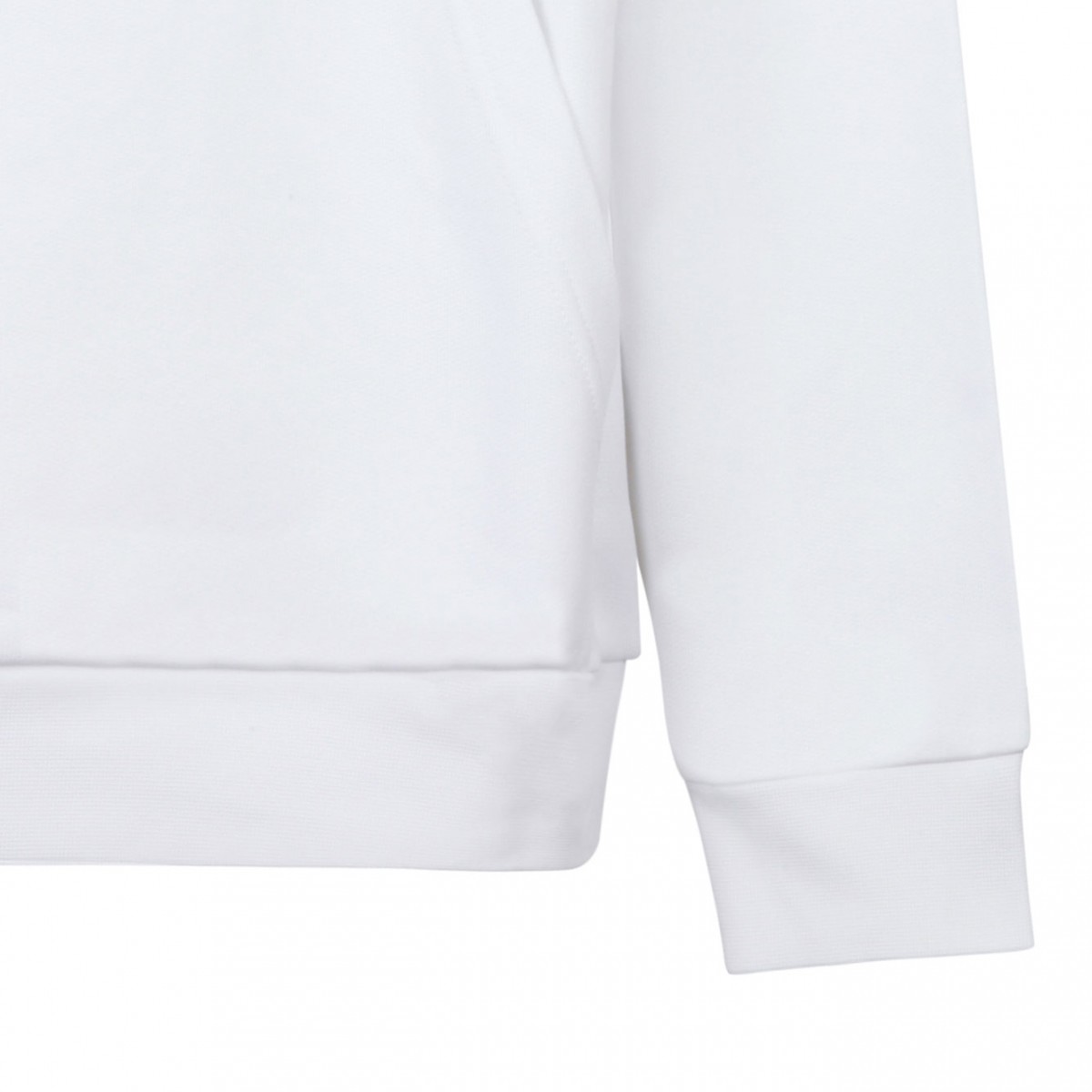 White Logo Embroidery Hoodie