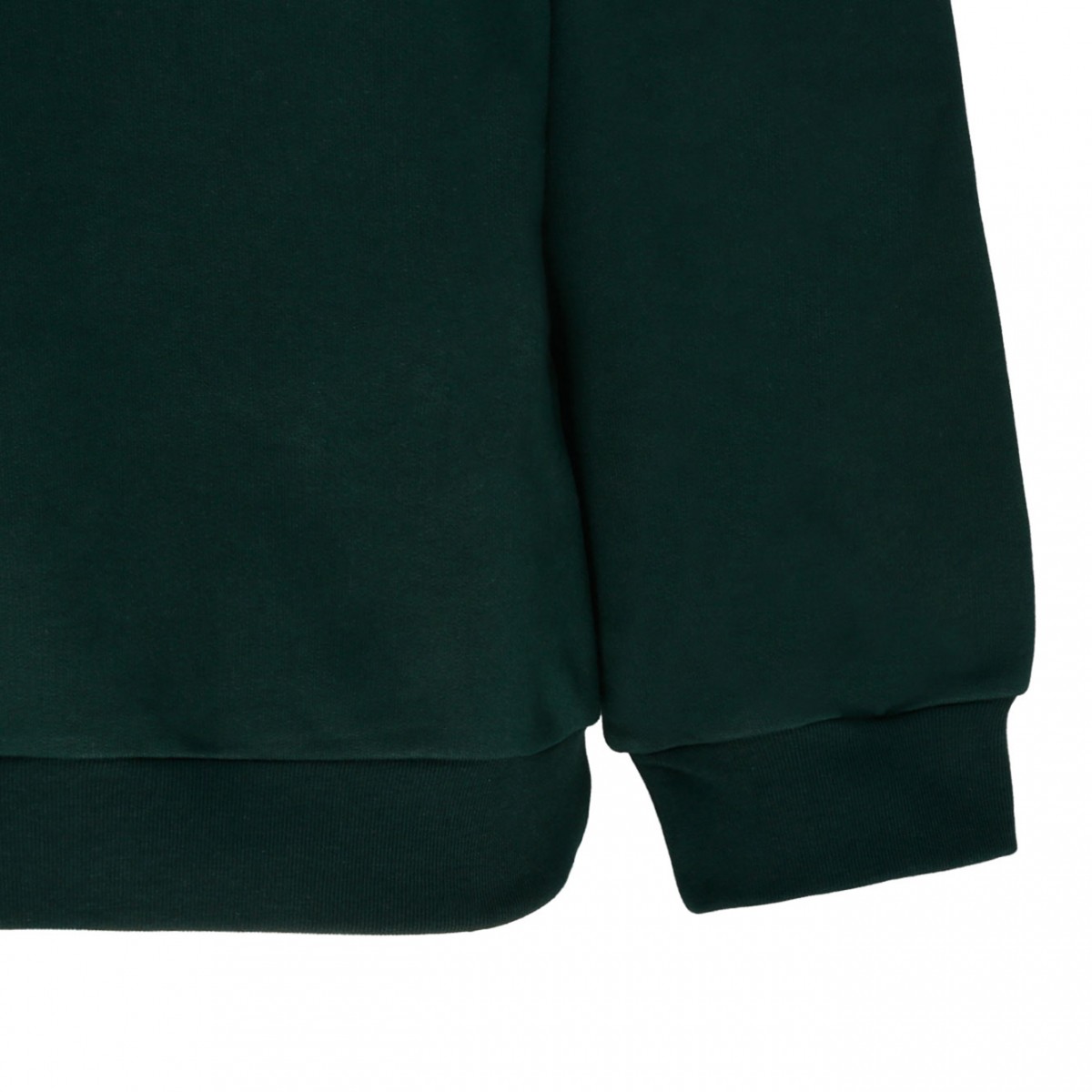 Dark Green Cotton Logo Print Sweatshirt