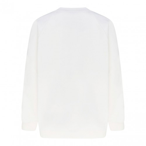 White Cotton Logo Print Sweatshirt 2