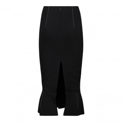 Black Peplum Hem Skirt