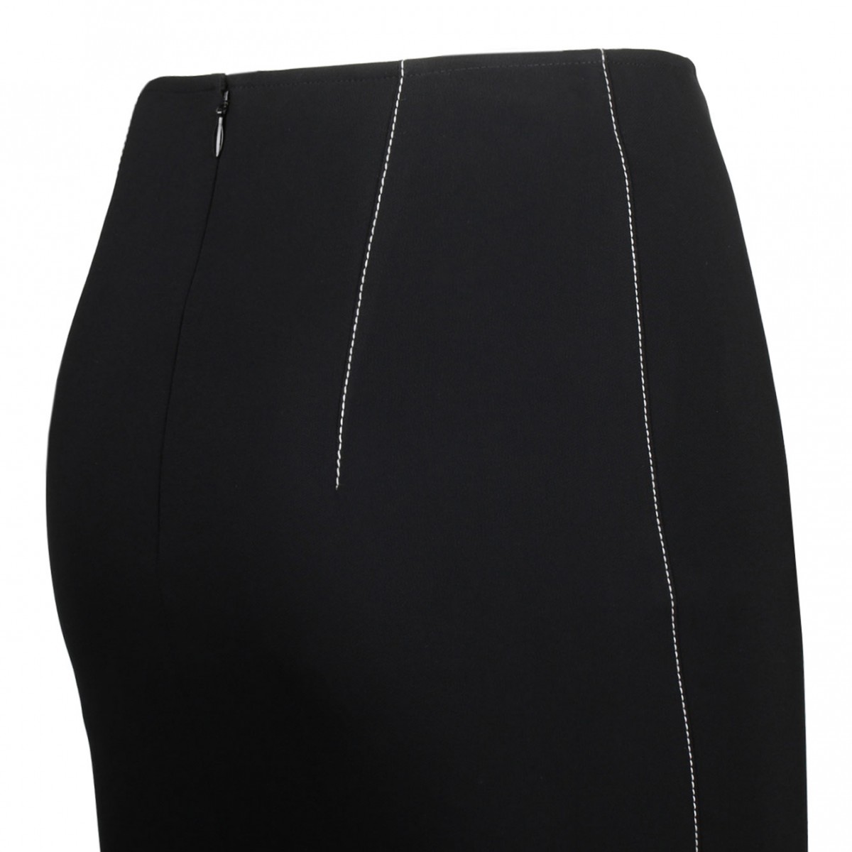 Black Peplum Hem Skirt