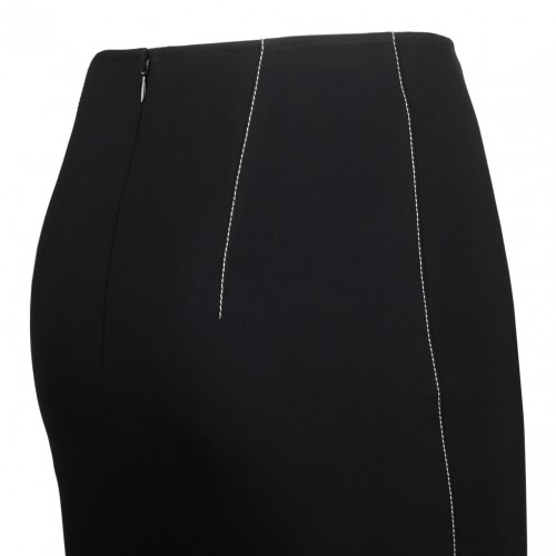 Black Peplum Hem Skirt