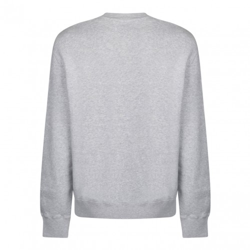 Ash Grey Logo Print Sweatshirt