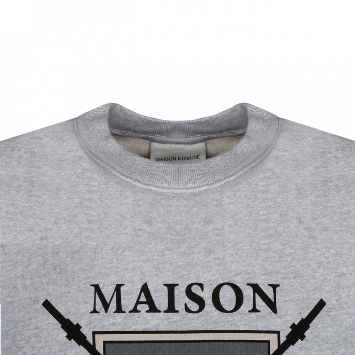 Ash Grey Logo Print Sweatshirt
