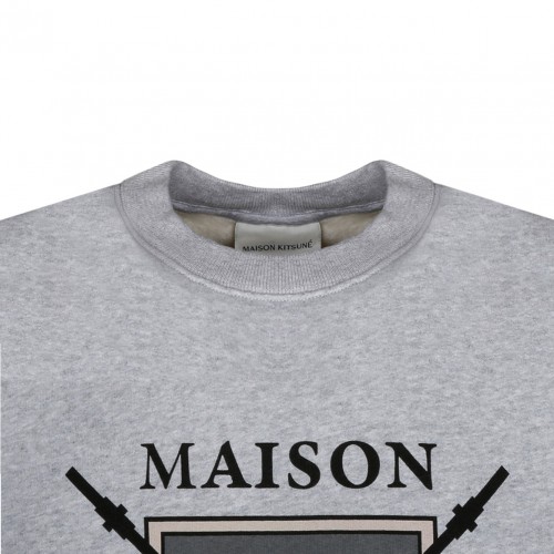 Ash Grey Logo Print Sweatshirt