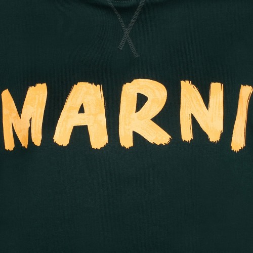 Green and Yellow Cotton Hoodie