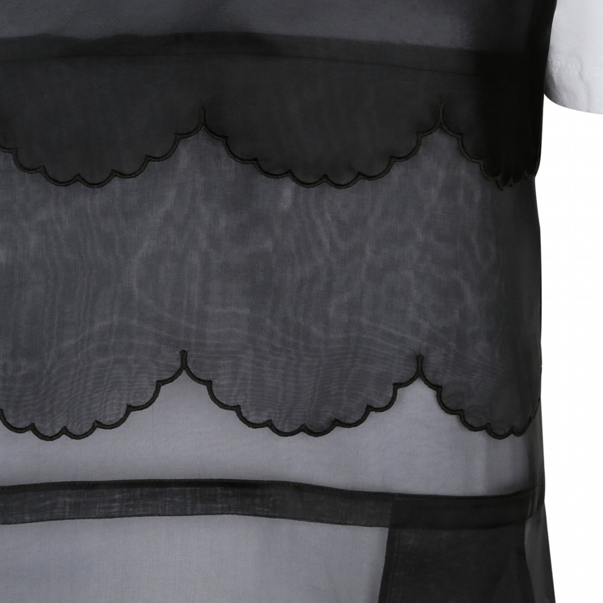 Black Silk Semi Sheer Blouse