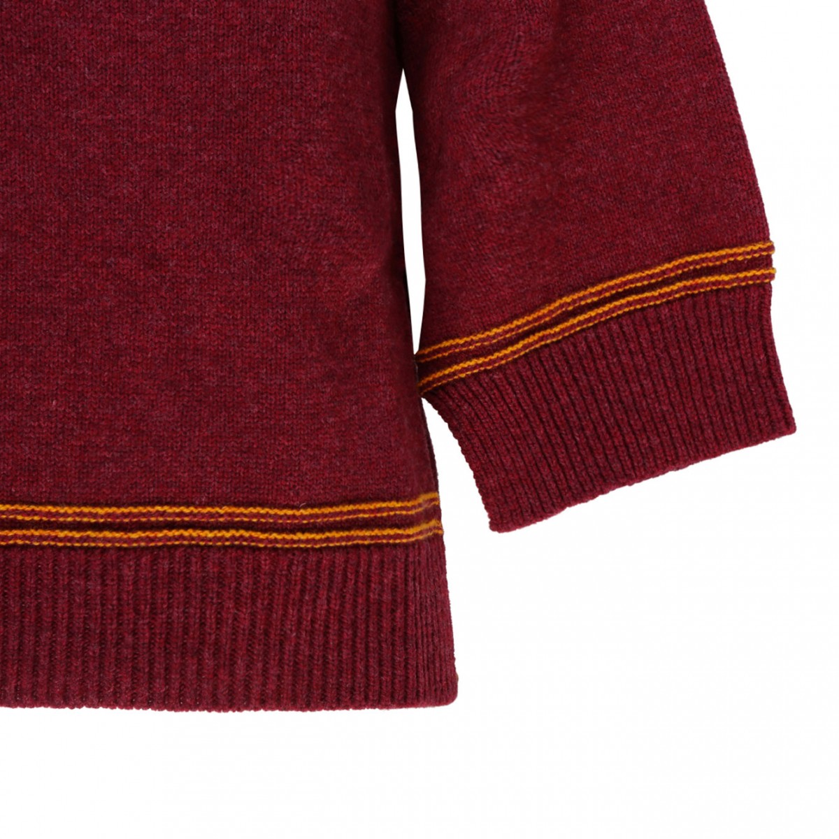 Red Virgin Wool Intarsia Logo Sweater